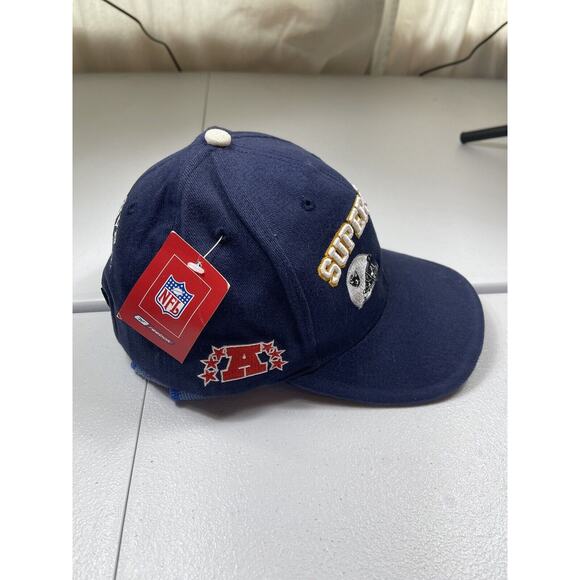 Vintage Reebok Super Bowl XXXVII Hat Adult OS Blue Buccaneers Raiders NFL - Picture 4 of 6